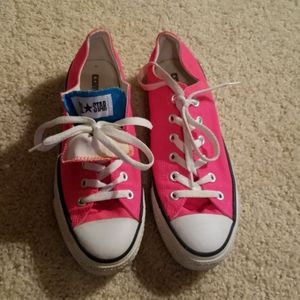 Hot Pink Double-Tongue Converse